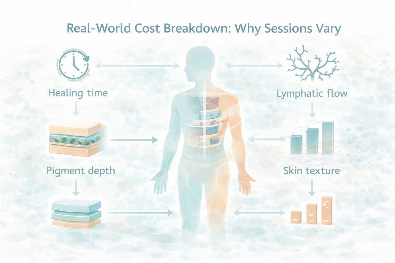 Real-world laser tattoo removal cost breakdown showing why the number of sessions varies per patient