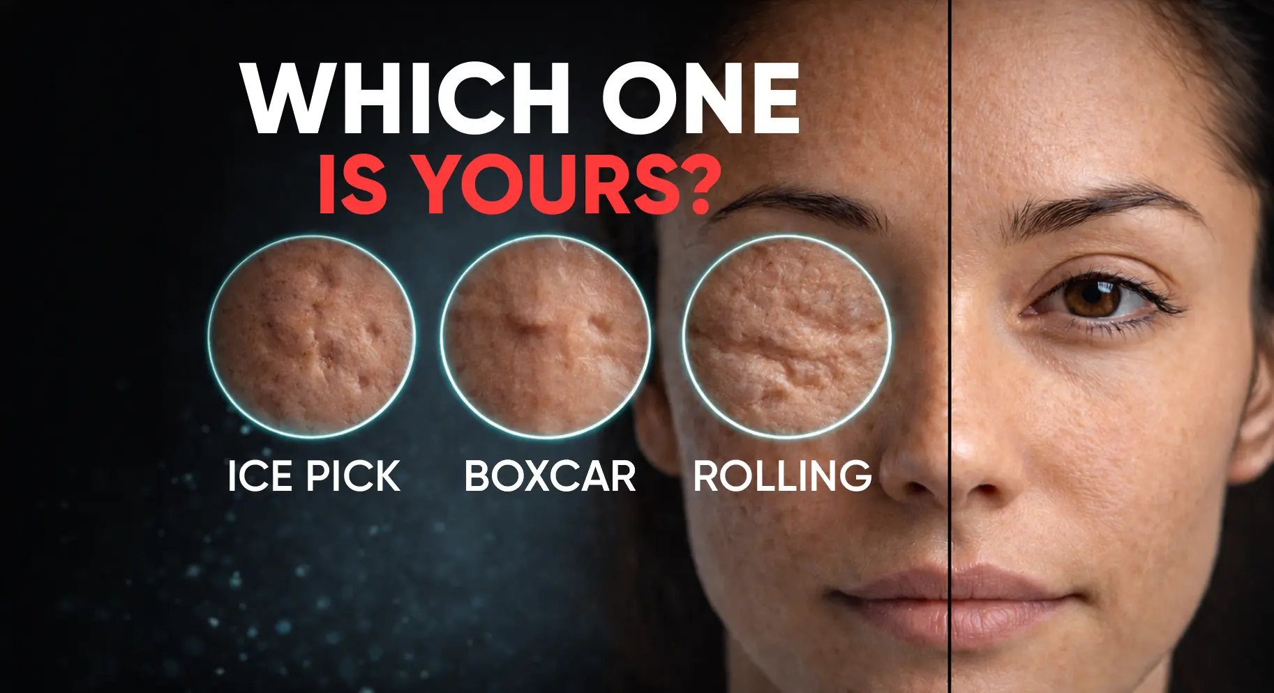 Types of Acne Scars: Ice Pick, Boxcar, Rolling, and How Perfect B Treats  Each | Perfect B