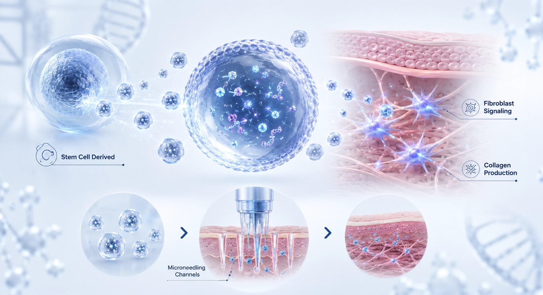 Perfect B - Blog - Exosome Facial - close up of glowing refreshed facial skin after a regenerative exosome treatment in Doral