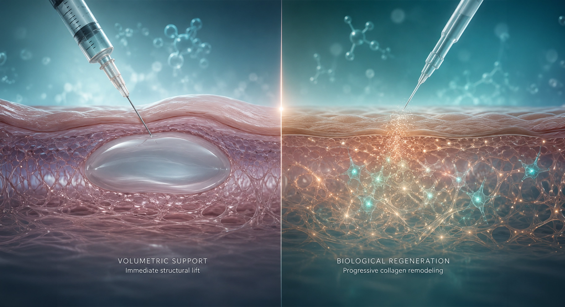 Perfect B - Blog - PDRN for Men - comparison of volumetric filler support versus biological regeneration and progressive collagen remodeling in the skin