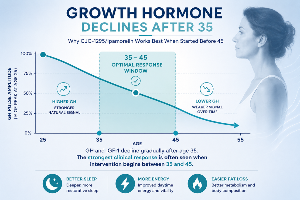 cjc 1295 ipamorelin for woman CJC-1295/Ipamorelin for Women: GH Therapy After 35