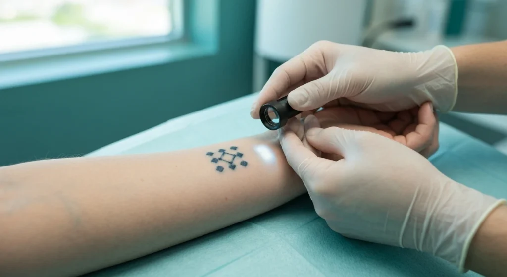 Perfect B - Blog - Amateur vs Professional Tattoo Removal - Clinical evaluation of a stick and poke tattoo