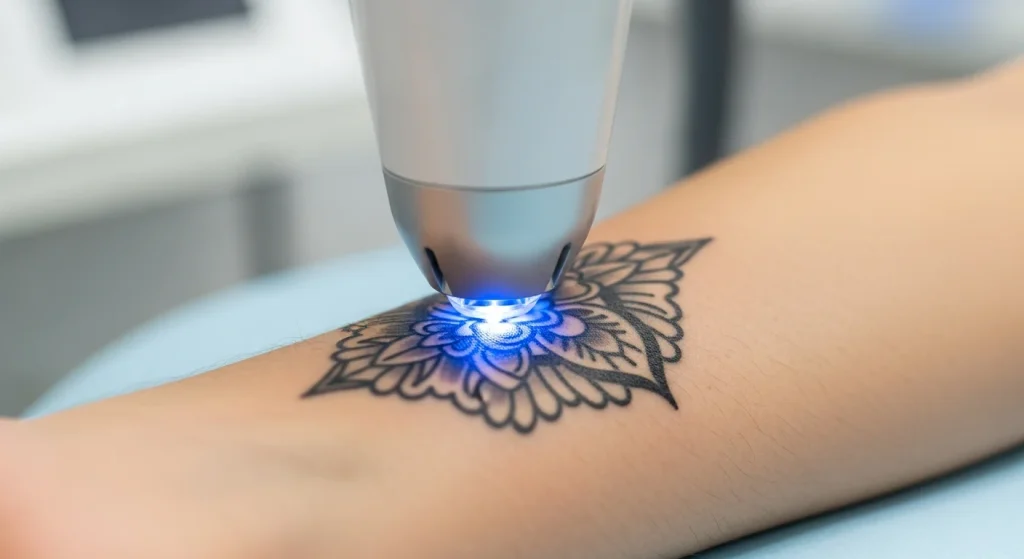 Perfect B - Blog - Black Ink Tattoo Removal - Laser treatment on black ink tattoo at Perfect B medical aesthetic clinic Doral FL