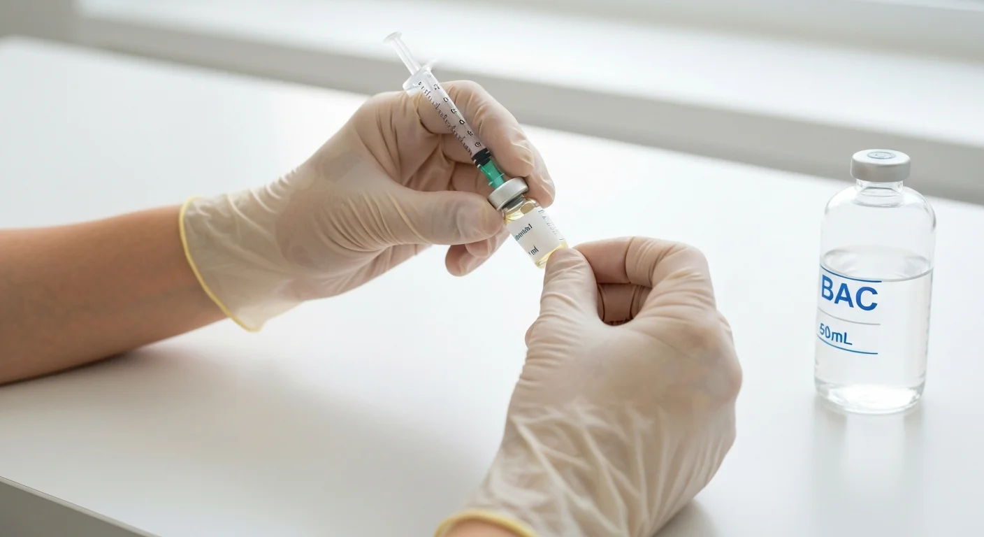 Perfect B - Blog - CJC-1295 Ipamorelin Dosage Calculator - Reconstitution with bacteriostatic water and insulin syringe