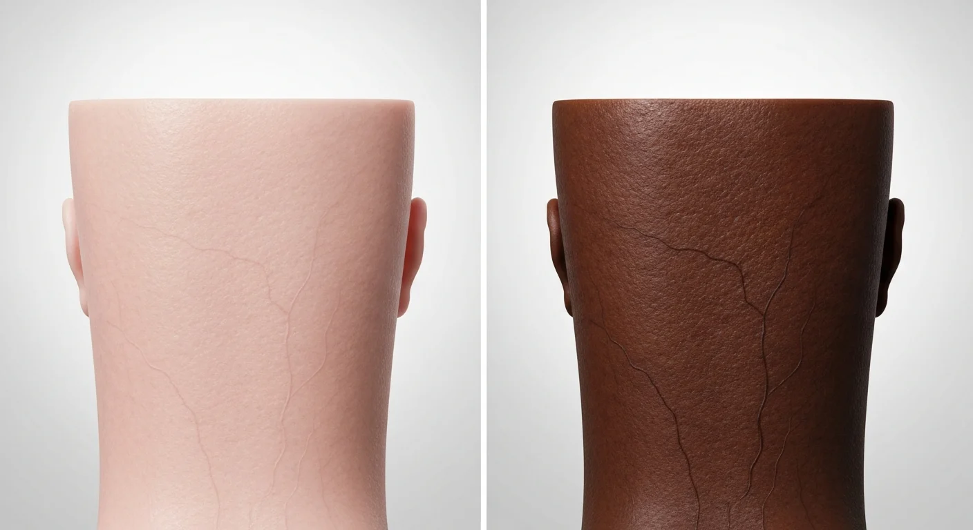 Perfect B - Blog - Can Acne Scars Be Fully Removed - Before and after skin texture comparison atrophic acne scars