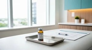 Perfect B - Blog - Epithalon Miami - Clinical exam room with Epithalon peptide vial in a Doral FL medical clinic