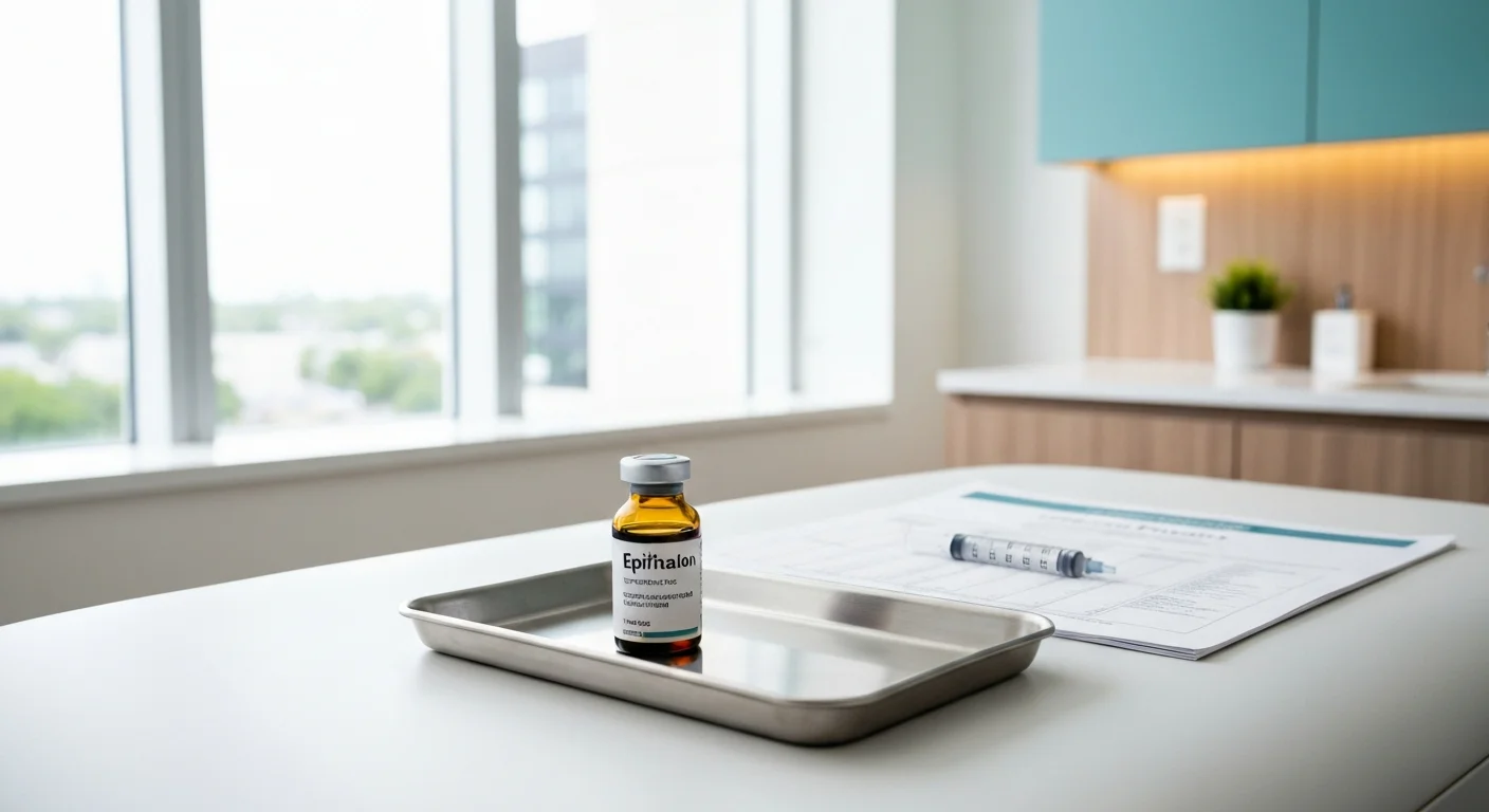Perfect B - Blog - Epithalon Miami - Clinical exam room with Epithalon peptide vial in a Doral FL medical clinic