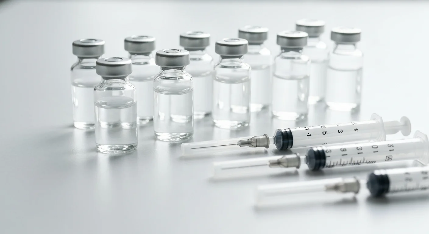 Perfect B - Blog - How to Inject Peptides - Clinical peptide vials and insulin syringes on medical surface