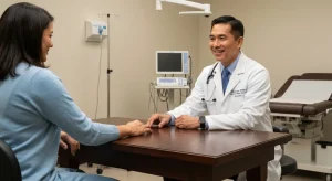 Perfect B - Blog - Laser Tattoo Removal Consultation - Medical provider reviewing a Doral patient's tattoo and skin type
