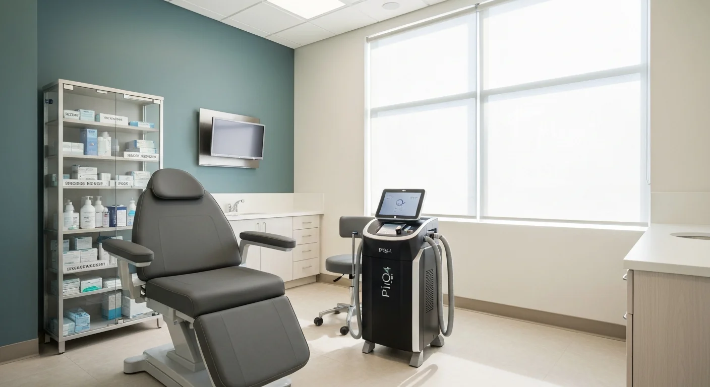 Perfect B - Blog - Laser Tattoo Removal Consultation - Clinical treatment room with laser device at Perfect B Doral