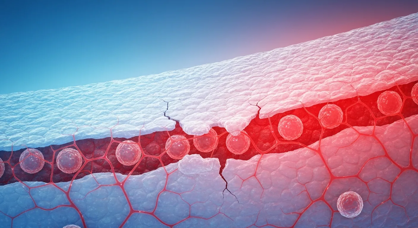 Perfect B - Blog - Maskne - Microscopic view of skin barrier disruption from mask friction and occlusion