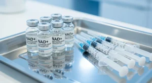 Perfect B - Blog - NAD IV Therapy Miami - Clinical NAD vials and syringes on medical tray