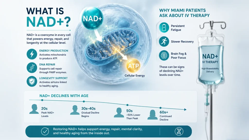 Perfect B medical aesthetics clinic in the Doral area of Miami: NAD+ IV therapy