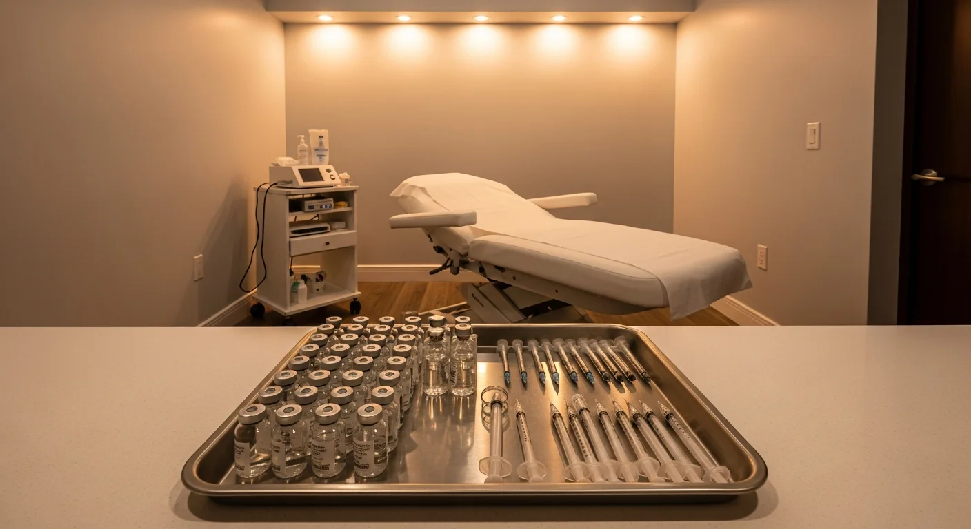Perfect B - Blog - PDRN Neck Lines - Medical aesthetic clinic treatment room sterile tray Doral FL