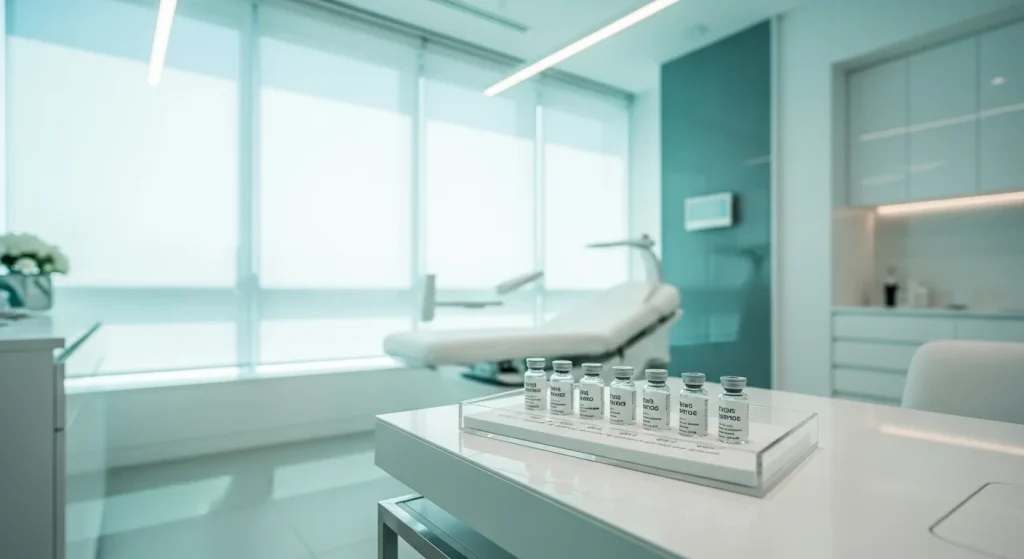 Perfect B - Blog - Peptides For Beginners - Modern medical aesthetic clinic peptide therapy consultation room in Doral FL
