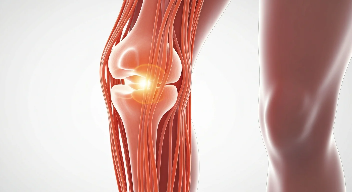 Perfect B - Blog - Peptides for Joint Pain - Healthy knee joint tendons and ligaments anatomy