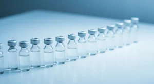 Perfect B - Blog - Peptides for Testosterone - Peptide vials in a clinical laboratory setting