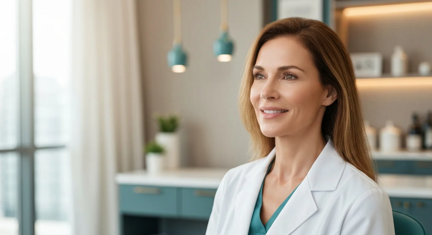 Perfect B - Blog - Peptides for Women Over 40 - Woman in her 40s during medical clinical consultation in Doral Miami