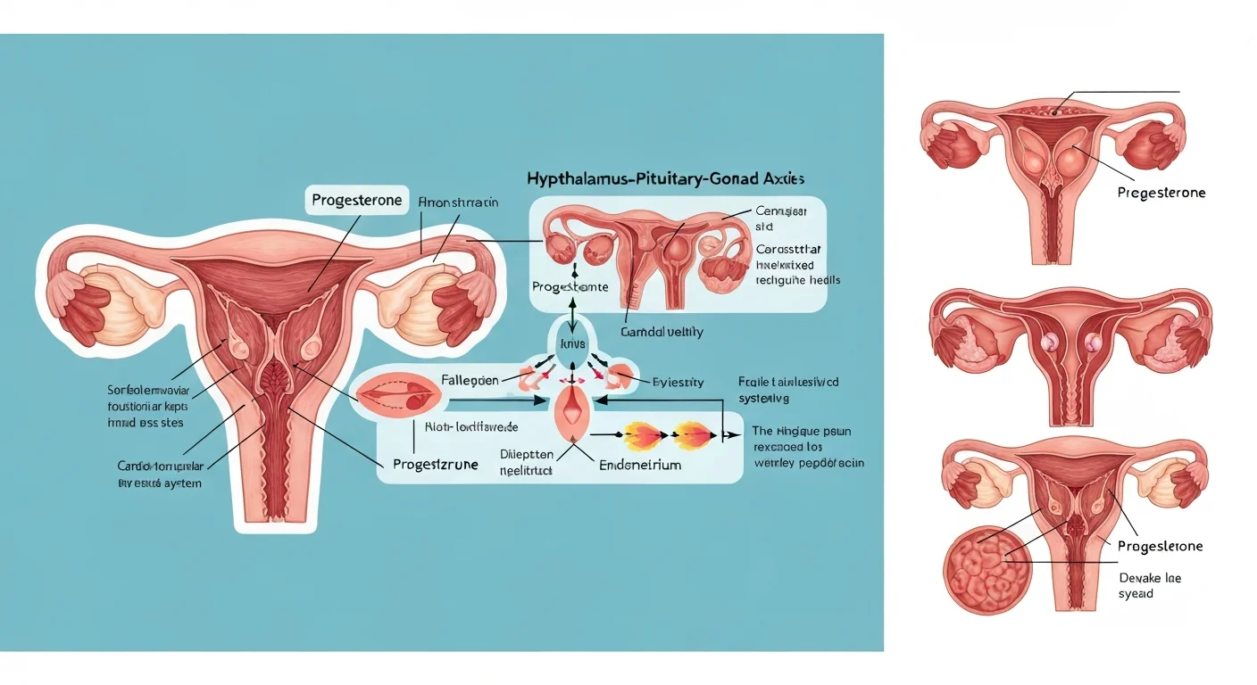 Perfect B - Blog - Peptides for Women Over 40 - Hormonal shift illustration showing estrogen decline impact on growth hormone axis