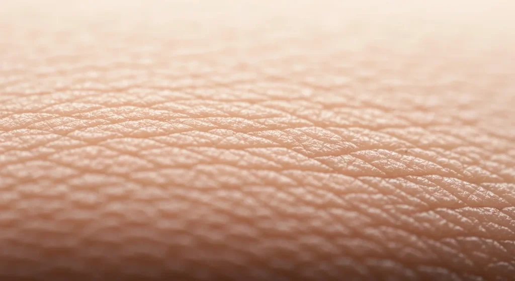 Perfect B - Blog - Peptides for Wrinkles - Healthy mature skin texture macro view