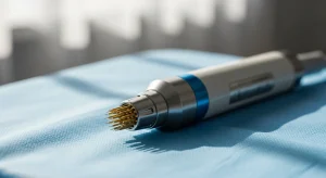 Perfect B - Blog - RF Microneedling For Stretch Marks - Radiofrequency microneedling handpiece for stretch mark reduction at Perfect B Doral FL