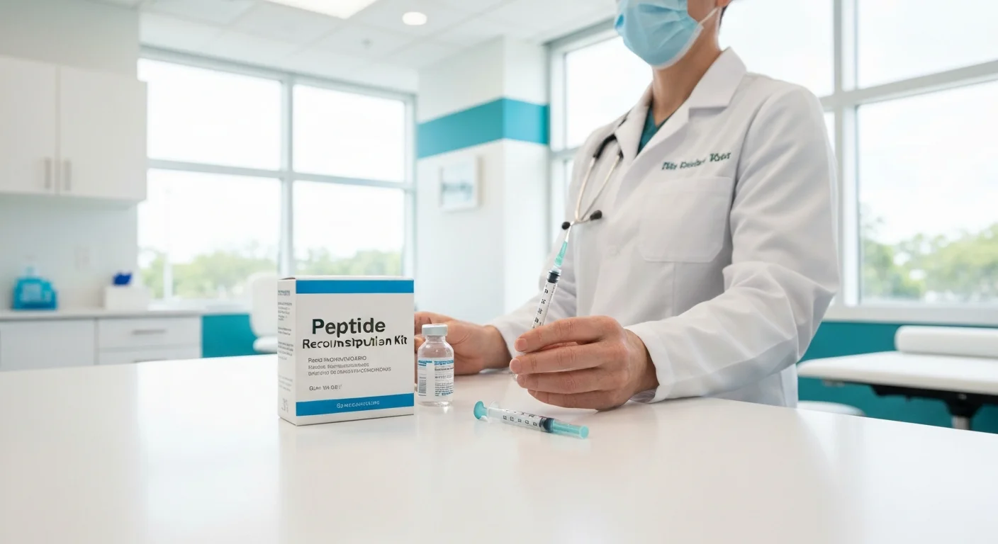 Perfect B - Blog - Semax Miami - Provider preparing Semax peptide reconstitution kit at a Doral clinic