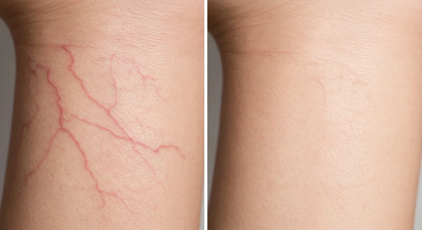 Perfect B - Blog - Spider Vein Treatment Miami - Before and after skin comparison spider veins