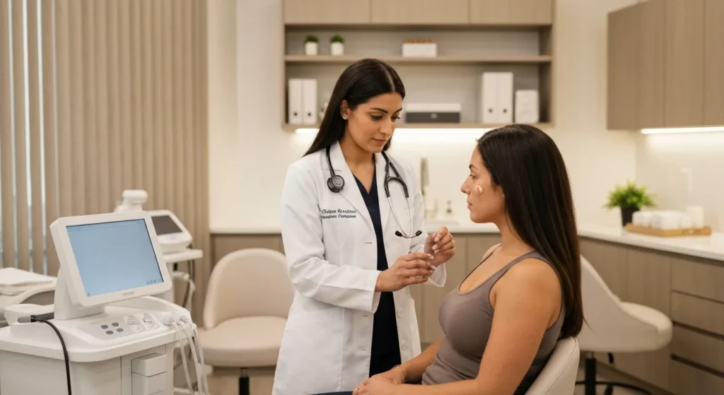 Perfect B - Blog - Teen Acne vs Adult Acne - APRN provider consultation for acne treatment at Perfect B medical aesthetic clinic Doral FL