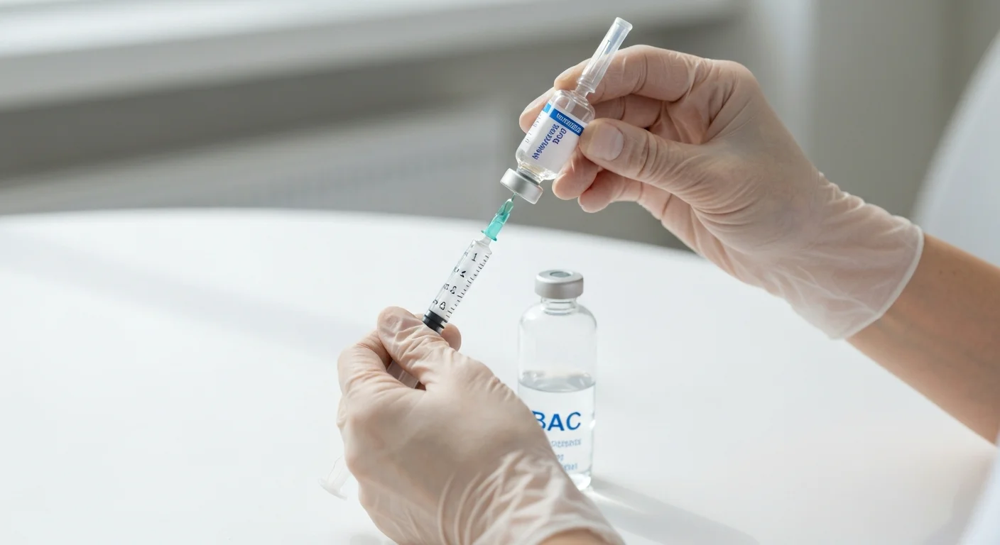 Perfect B - Blog - Tesamorelin Dosage Calculator - Reconstitution with bacteriostatic water and insulin syringe