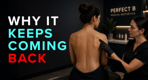 Perfect B - Blog - Back Acne Treatment - Clinical upper back and shoulders in aesthetic setting