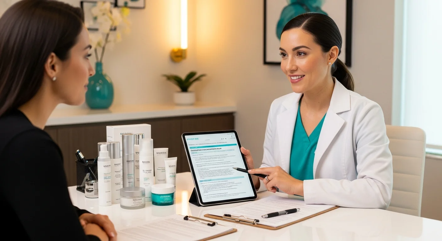 Perfect B - Blog - Acne Treatment Options Miami - Aesthetic nurse practitioner building a personalized acne treatment plan for a patient in Doral