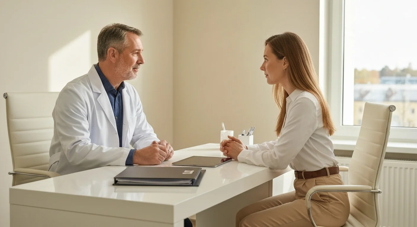 Perfect B - Blog - IGF-1 Blood Test - patient consultation reviewing peptide protocol options at Perfect B in Doral