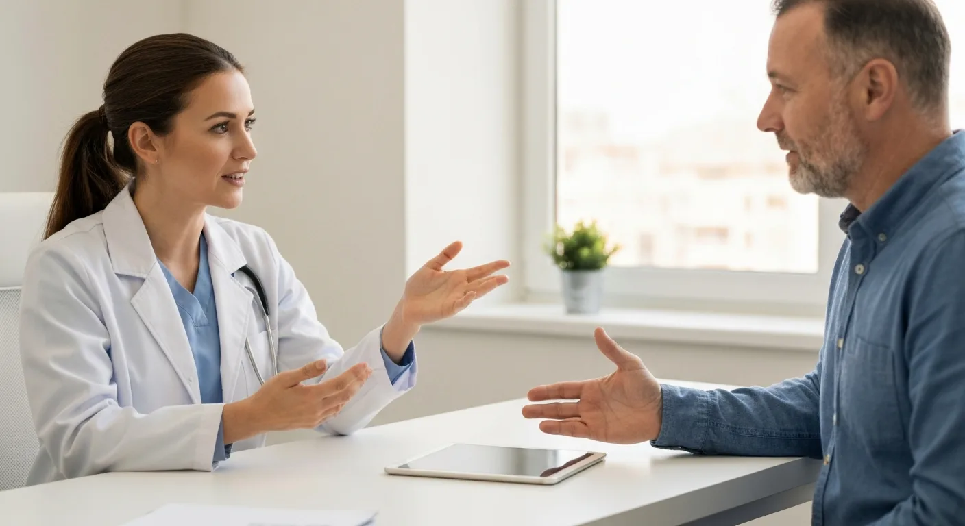 Perfect B - Blog - Biohacking Peptides - a provider reviewing lab work before starting a medically supervised peptide plan in Doral