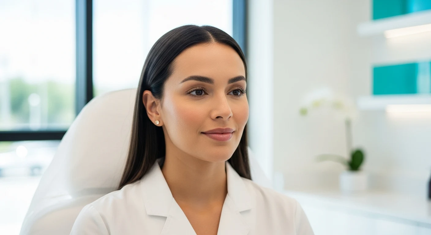 Perfect B - Blog - Botox in Doral - a calm woman with a smooth relaxed forehead at a modern medical aesthetics clinic in Doral, Miami, FL