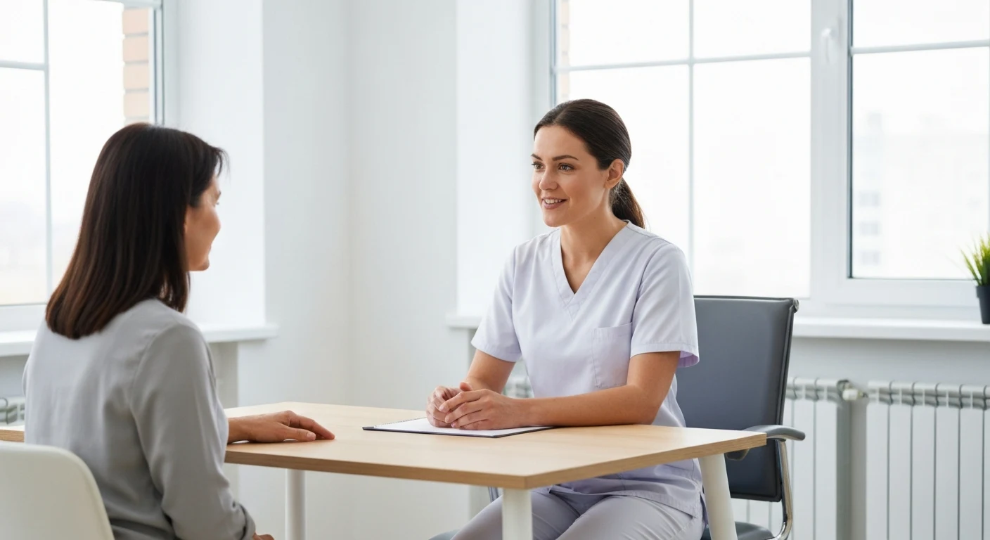Perfect B - Blog - Facial Balancing - patient discussing a personalized facial balancing plan with a provider at a Doral clinic