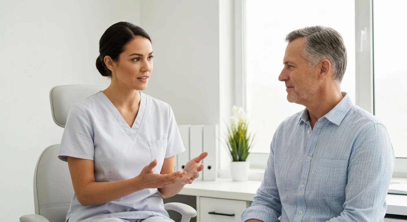 Perfect B - Blog - How Many Sessions Tattoo Removal - patient reviewing a tattoo removal plan and session estimate with a provider at a Doral clinic