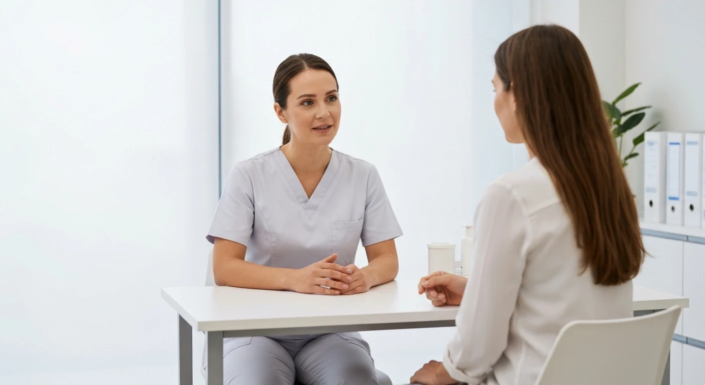 Perfect B - Blog - Liquid Rhinoplasty - patient discussing safer profile options with a provider at a Doral clinic