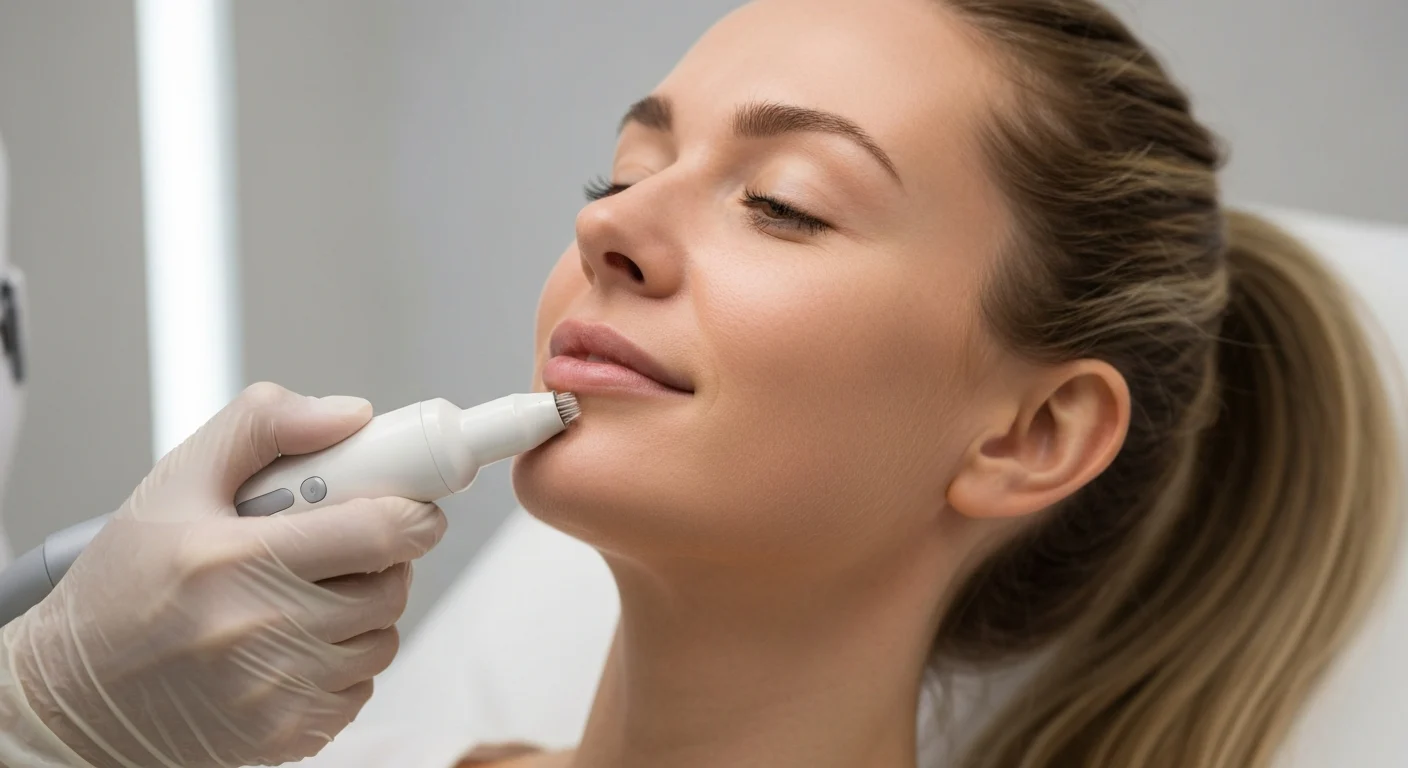 Perfect B - Blog - PDRN vs microneedling - microneedling treatment on the cheek at Perfect B in Doral, Miami, FL