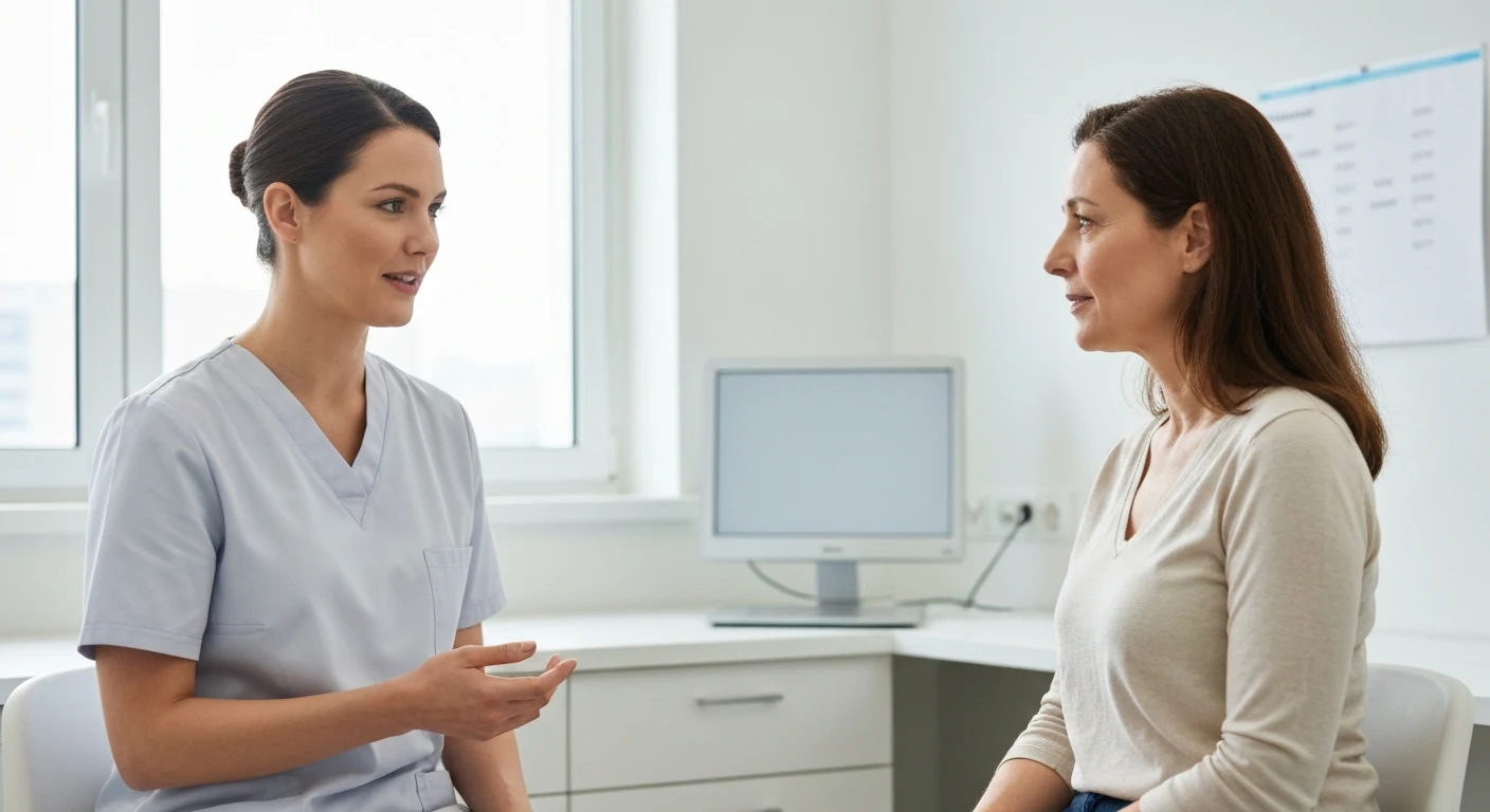 Perfect B - Blog - Non-Surgical Brow Lift - patient discussing brow lift options with a provider at a Doral clinic
