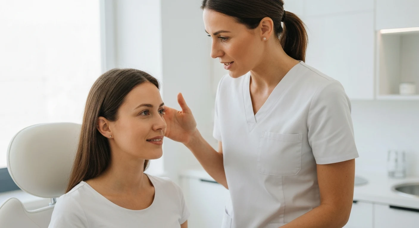 Perfect B - Blog - Neurotoxin - provider explaining how neuromodulators work to a patient before treatment at a Doral clinic