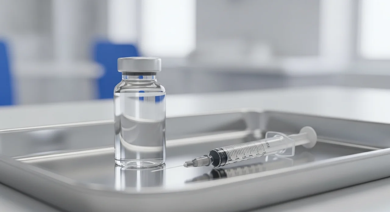 Perfect B - Blog - Sermorelin Cost - compounded peptide vial and syringe prepared for a medically supervised protocol at a Doral clinic