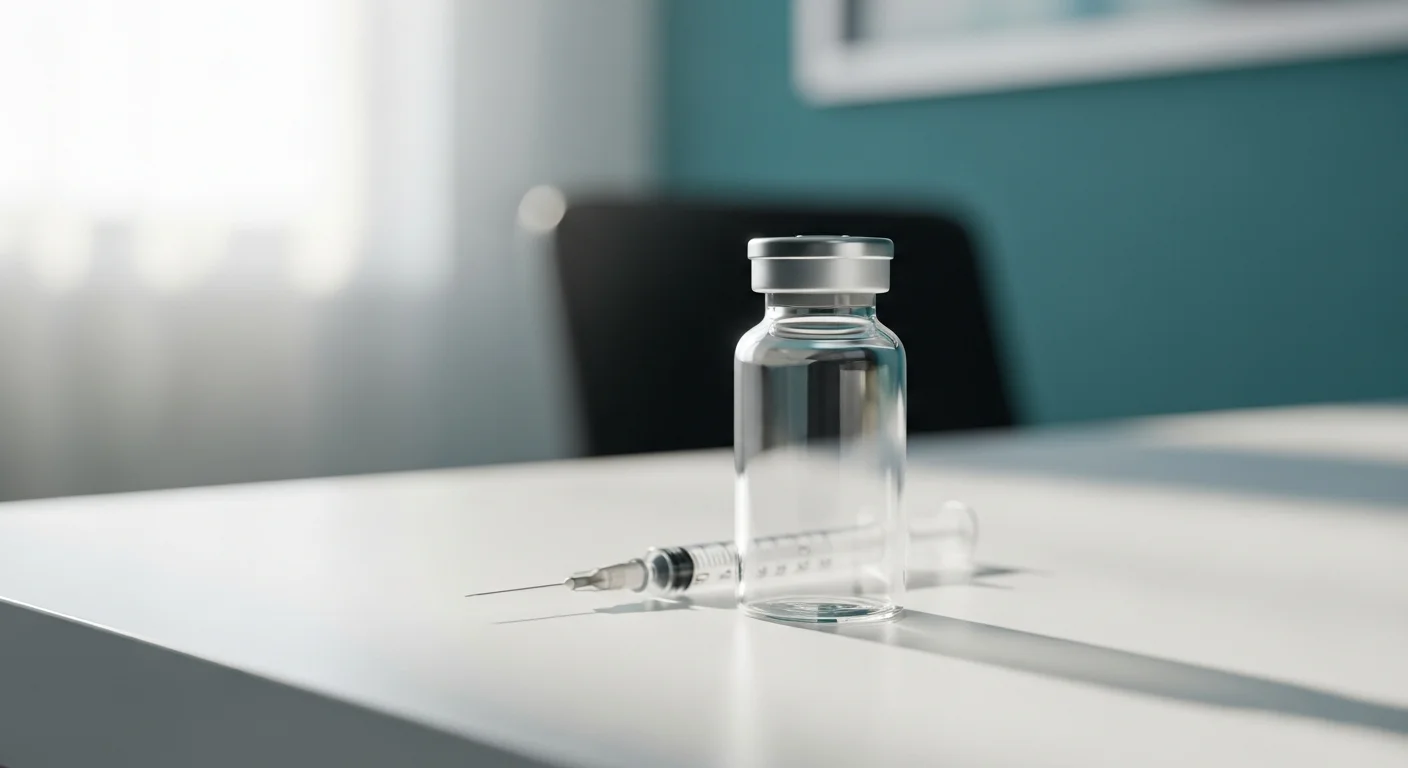 Perfect B - Blog - Compounded Tirzepatide - clear medication vial and insulin syringe on a clean clinical counter